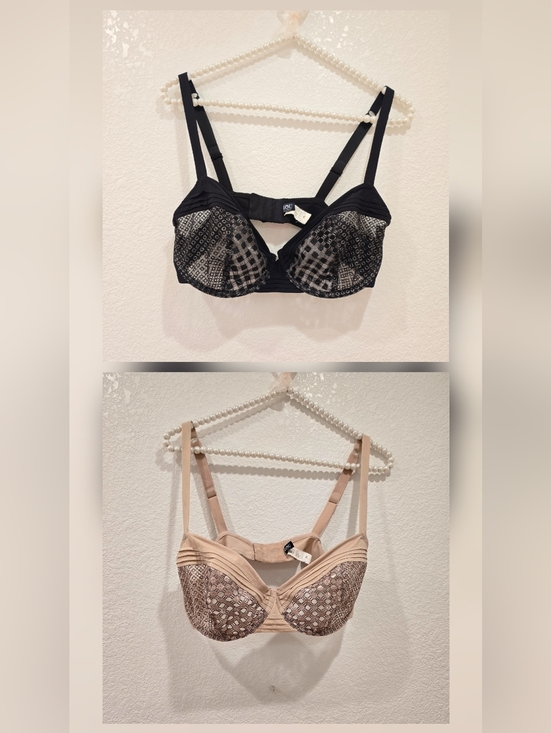 LOU paris Other - LOU Paris Underwire Bra 2 Pieces 32E Tan   Black